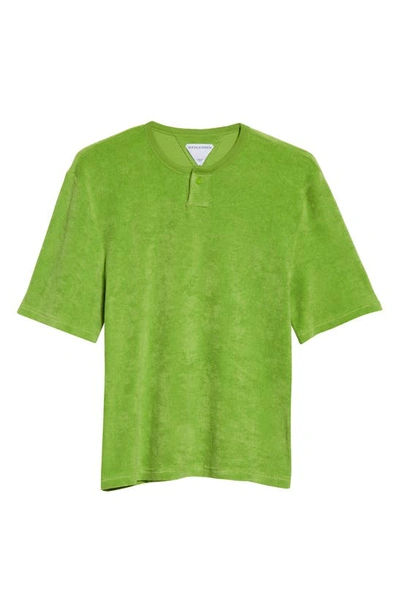 Shop Bottega Veneta Terry T-shirt In Acid Green
