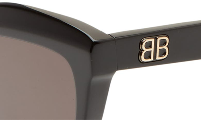 Shop Balenciaga 57mm Cat Eye Sunglasses In Black