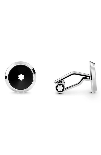 Shop Montblanc Star Cuff Links In Black