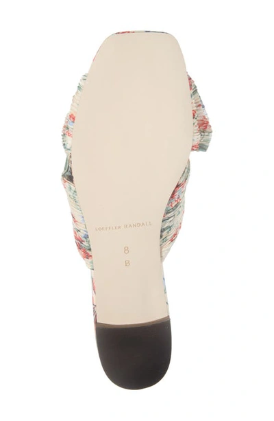 Shop Loeffler Randall Daphne Floral Bow Slide Sandal In Tan Vine Floral