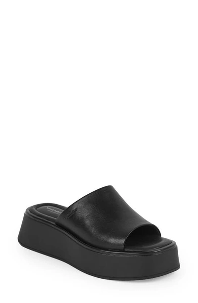 Shop Vagabond Shoemakers Courtney Flatform Slide Sandal In Black