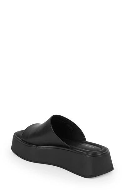 Vagabond Shoemakers Courtney Flatform Slide Sandal In Black