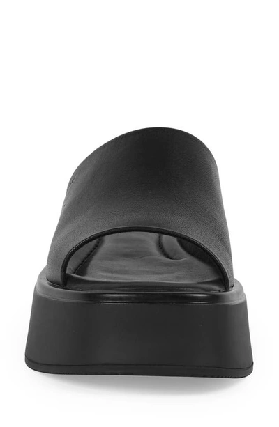 Vagabond Shoemakers Courtney Flatform Slide Sandal In Black