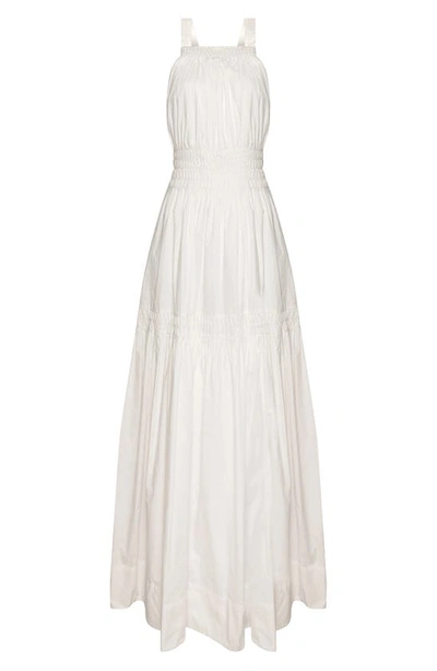 Shop Magali Pascal Odella Cotton Maxi Dress In Off White
