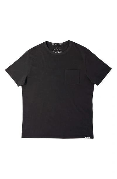 Shop Devil-dog Dungarees Signature Pocket T-shirt In Coal