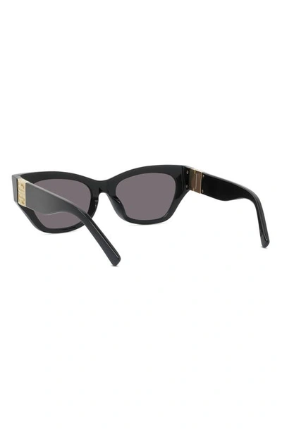 Shop Givenchy 55mm Polarized Cat Eye Sunglasses In Shiny Black / Smoke