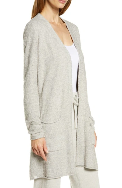 Shop Barefoot Dreams Cozychic Lite® Long Cardigan In He Pewter/ Pearl