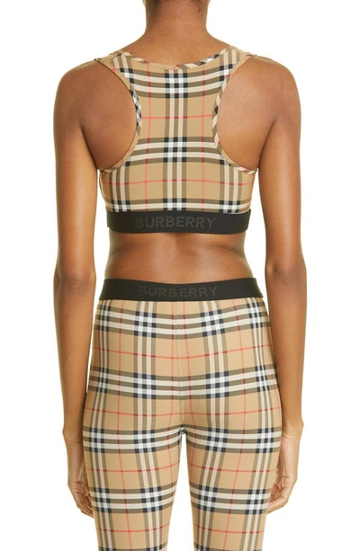 Burberry Dalby Check Sport Top In Archive Beige Ip Chk
