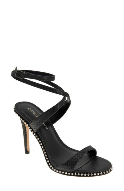 Shop Bcbgeneration Jilma Ankle Strap Sandal In Black Breach