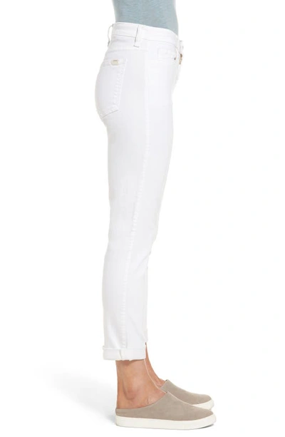 Shop Jen7 Stretch Straight Leg Crop Jeans In White Denim