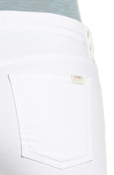 Shop Jen7 Stretch Straight Leg Crop Jeans In White Denim
