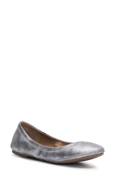 Shop Lucky Brand 'emmie' Flat In Pewter 92