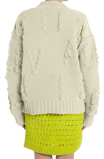 Shop Bottega Veneta Alphabet Oversize Chenille Sweater In Zest Washed