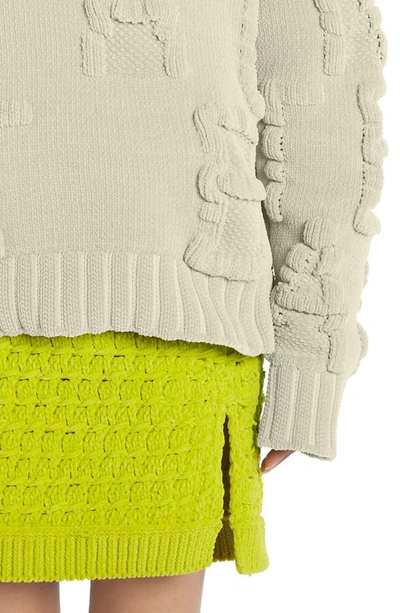 Bottega Veneta Alphabet Oversize Chenille Sweater In Zest Washed