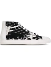 PIERRE HARDY PIERRE HARDY 'FRISCO' HI-TOP SNEAKERS - BLACK,COTTON100%