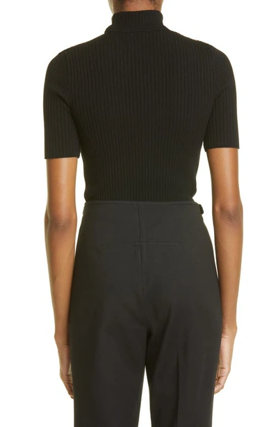 Shop Courrèges Short Sleeve Sweater In Black