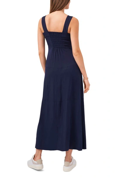 Vince Camuto Paneled Maxi Tank Dress In Classic Navy