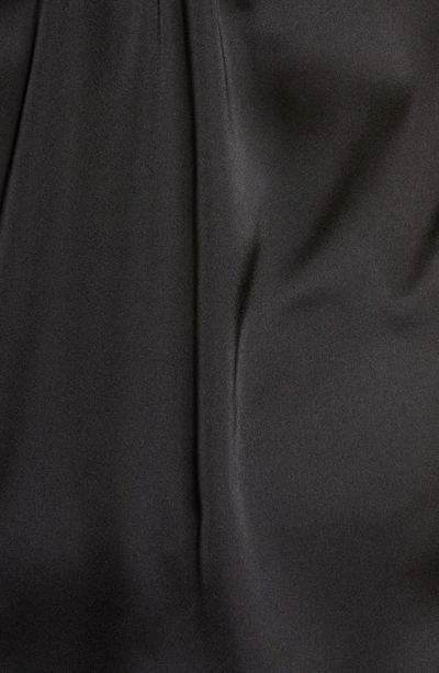 1.state Ruffle Neck Button-front Blouse In Rich Black