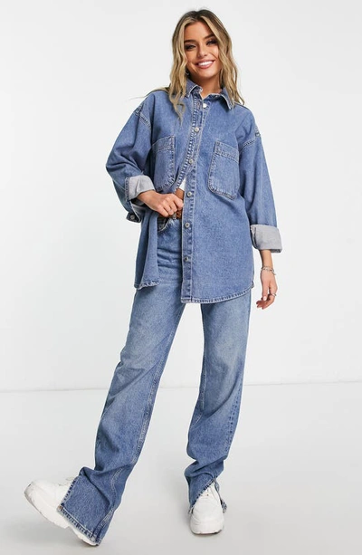 Topshop top denim shacket