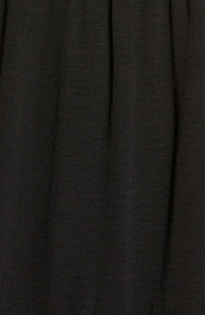 Cece Tiered Ruffle Neck Dress In Rich Black