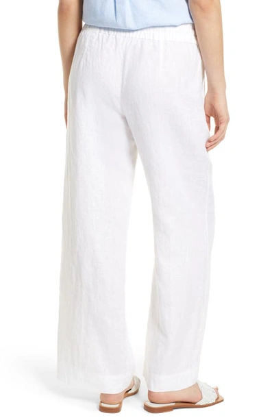 Tommy Bahama Two Palms High Waist Linen Pants In White
