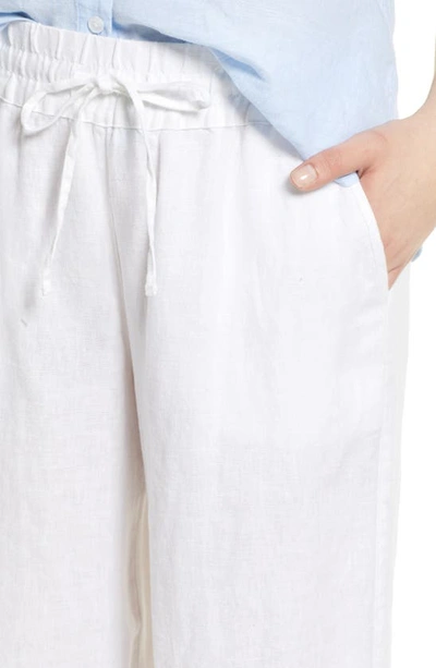 Tommy Bahama Two Palms High Waist Linen Pants In White