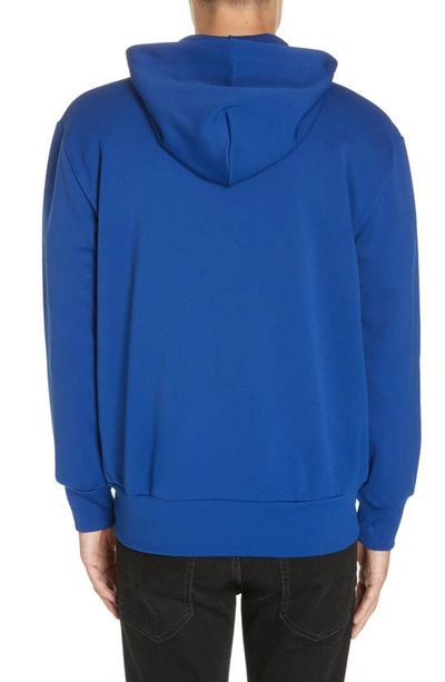 Shop Comme Des Garçons Play Zip-up Hoodie In Navy