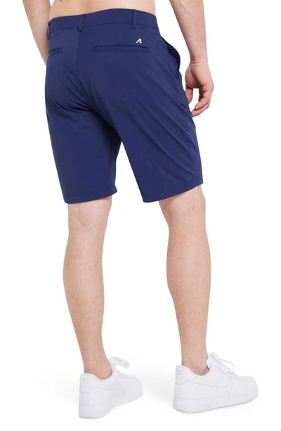 Redvanly Hanover Flat-front Shorts In Navy