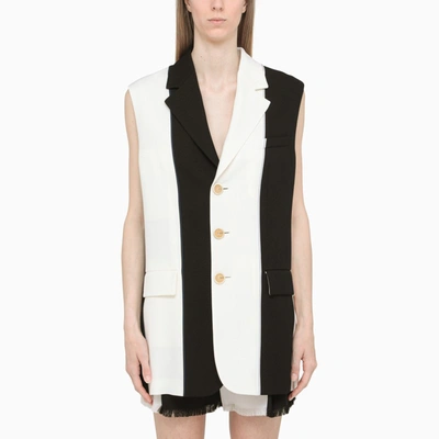 Shop Marni Black And White Waistcoat In ["black"/ "multicolor"/ "print"/ "white"]