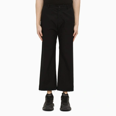 Shop Balenciaga Black Flared Cropped Trousers
