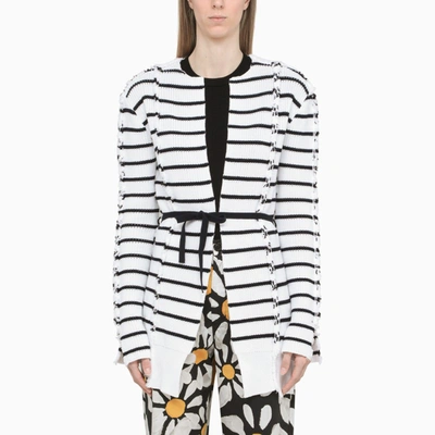 Shop Marni | Black And White Long Cardigan Pullover