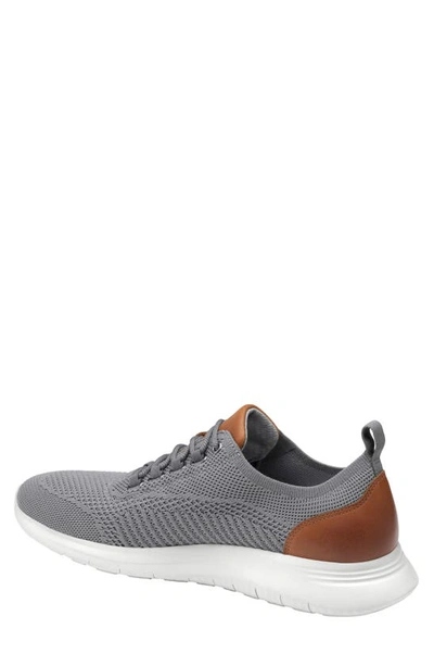 Shop J And M Collection Johnston & Murphy Amherst Knit Sneaker In Gray Knit