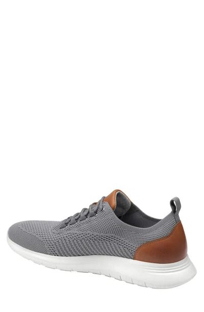 J And M Collection Amherst Knit Sneaker In Gray Knit