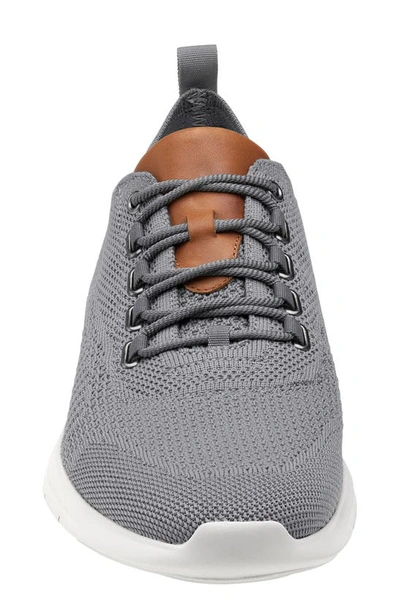 J And M Collection Amherst Knit Sneaker In Gray Knit