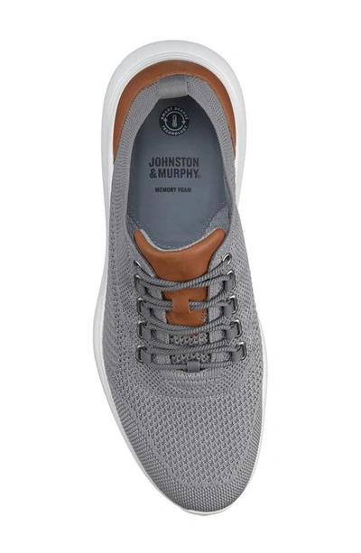 Shop J And M Collection Johnston & Murphy Amherst Knit Sneaker In Gray Knit