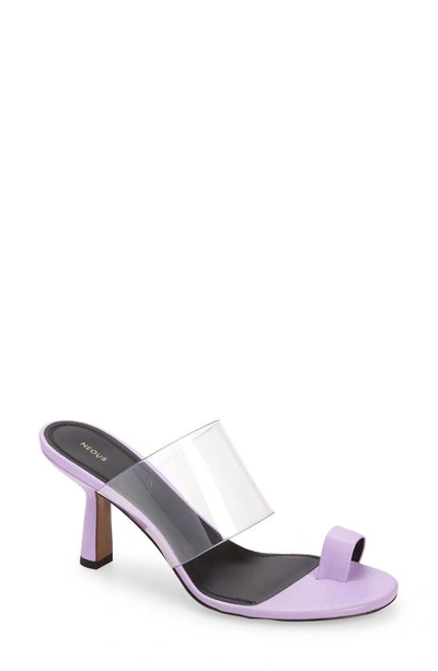 Shop Neous Chost Toe Loop Sandal In Lilac/ Transparent