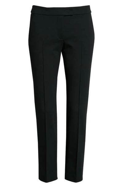 Akris Punto Ferry High-waist Straight-leg Cropped Jersey Pants In Black