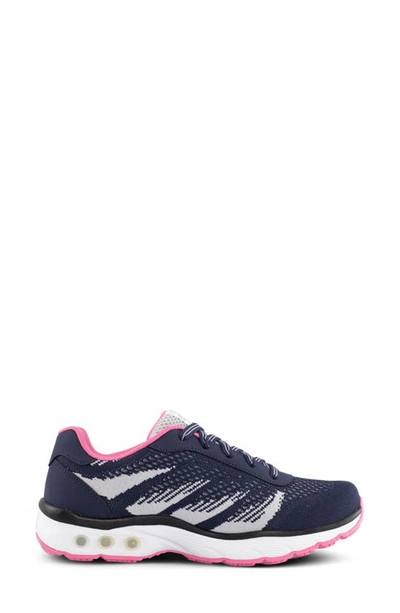 Shop Therafit Carly Sneaker In Navy/ Pink