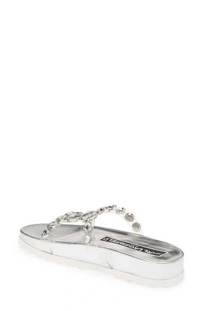 Shop Karl Lagerfeld Belinda Embellished Clear Slide Sandal