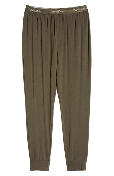 Shop Calvin Klein Modal Blend Jogger Pajama Pants In Process Green