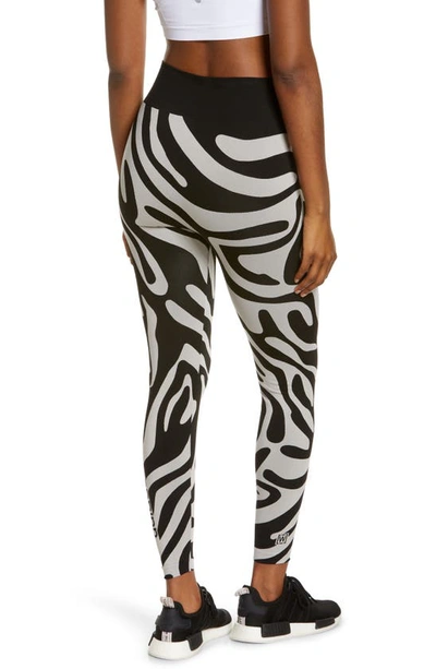 Shop Adidas By Stella Mccartney X Wolford Animal Print Leggings In Gretwo/ Black