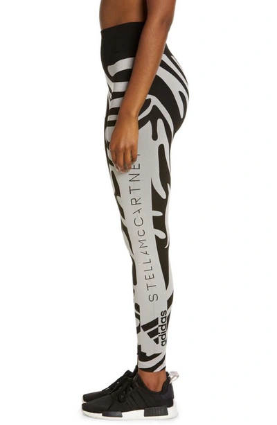 Shop Adidas By Stella Mccartney X Wolford Animal Print Leggings In Gretwo/ Black