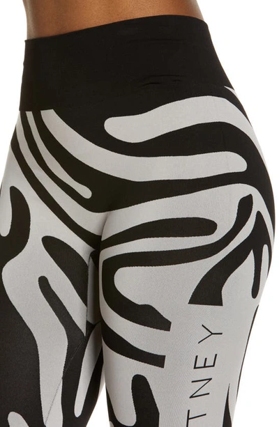 Shop Adidas By Stella Mccartney X Wolford Animal Print Leggings In Gretwo/ Black