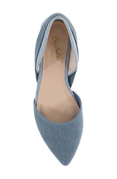 Shop Seychelles Great Escape D'orsay Flat In Blue