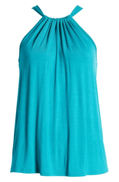 Loveappella Halter Neck Tank In Jade
