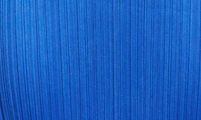 Shop Issey Miyake Basics 2 Pleated Midi Dress In Blue