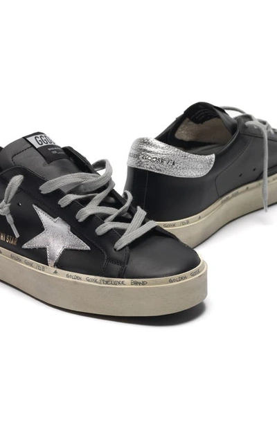 Shop Golden Goose Hi Star Platform Sneaker In Black/ Silver