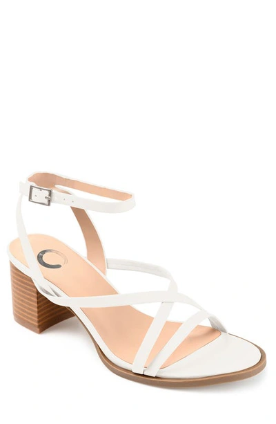Journee Collection Anika Strappy Sandal In White