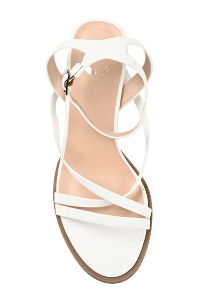 Journee Collection Anika Strappy Sandal In White