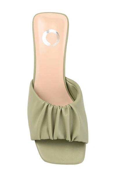 Journee Collection Briarr Heeled Mule In Olive